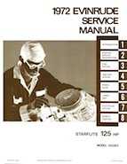 125HP 1972 125283 Evinrude outboard motor Service Manual