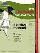 135HP 1974 135ETL74 Johnson outboard motor Service Manual