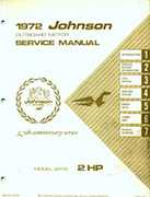 1972 2HP 2R72 Johnson outboard motor Service Manual