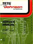 2HP 1976 2R76 Johnson outboard motor Service Manual