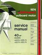40HP 1974 40E74 Johnson outboard motor Service Manual