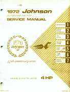 4HP 1972 4W72 Johnson outboard motor Service Manual