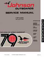 1979 4HP 4R79 Johnson outboard motor Service Manual
