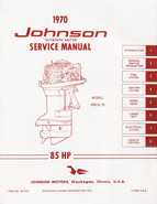 85HP 1970 85ESL70 Johnson outboard motor Service Manual