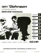 1971 Johnson 40HP outboards Service Manual