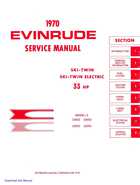 1970 Evinrude Ski-Twin 33 HP Service Repair Manual P/N 4687