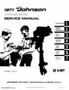 1971 Johnson 2HP outboards Service Manual