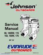 1997 Johnson Evinrude EU 90, 105RW, 115, 150, 150W, 175 60 LV Service Repair Manual, P/N 507268