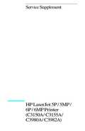 LaserJet 5P-6P printers Service Manual Supplement