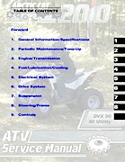 2010 Arctic Cat DVX 90 / 90 Utility ATV Service Manual