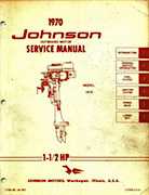 1.5HP 1970 1R70 Johnson outboard motor Service Manual